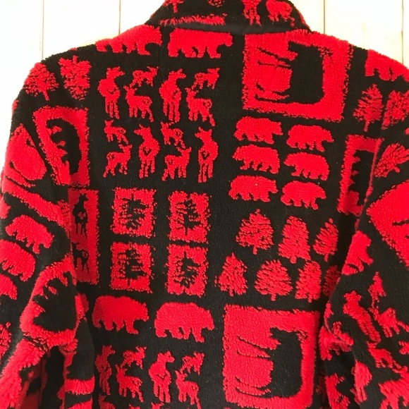 Women’s Barn Fly Ranch Collection Red & BlackPattern Button Up Jacket - Picture 11 of 15